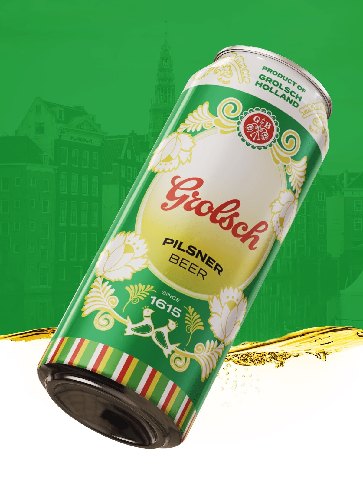 redesign of the Grolsch Pilsner can by Studio HyeJunAhn
